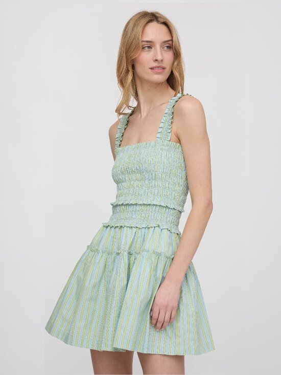 Hill House Dresses & Skirts - Hill House Home The Azalea Mini Nap Dress - Blue/Green Stripe Size SBlue/Green S